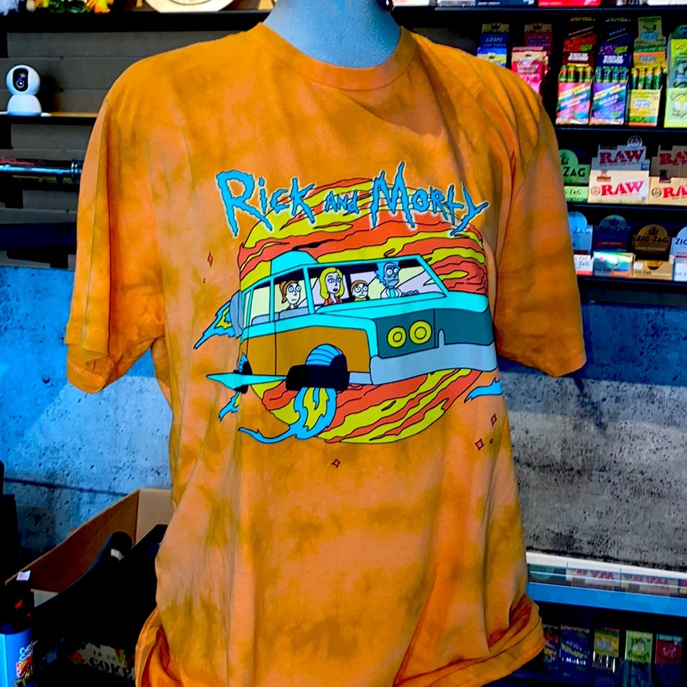 Rick and morty t shirt tie dye